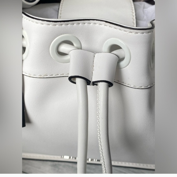 Karl Lagerfeld Paris™ Small Drawstring Top Handle Crossbody-White-NWT - Picture 3 of 6